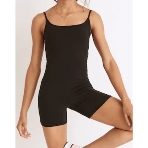 Madewell Knit Biker Sleeveless Stretchy Trendy Unitard US Women's S New - Picture 1 of 7